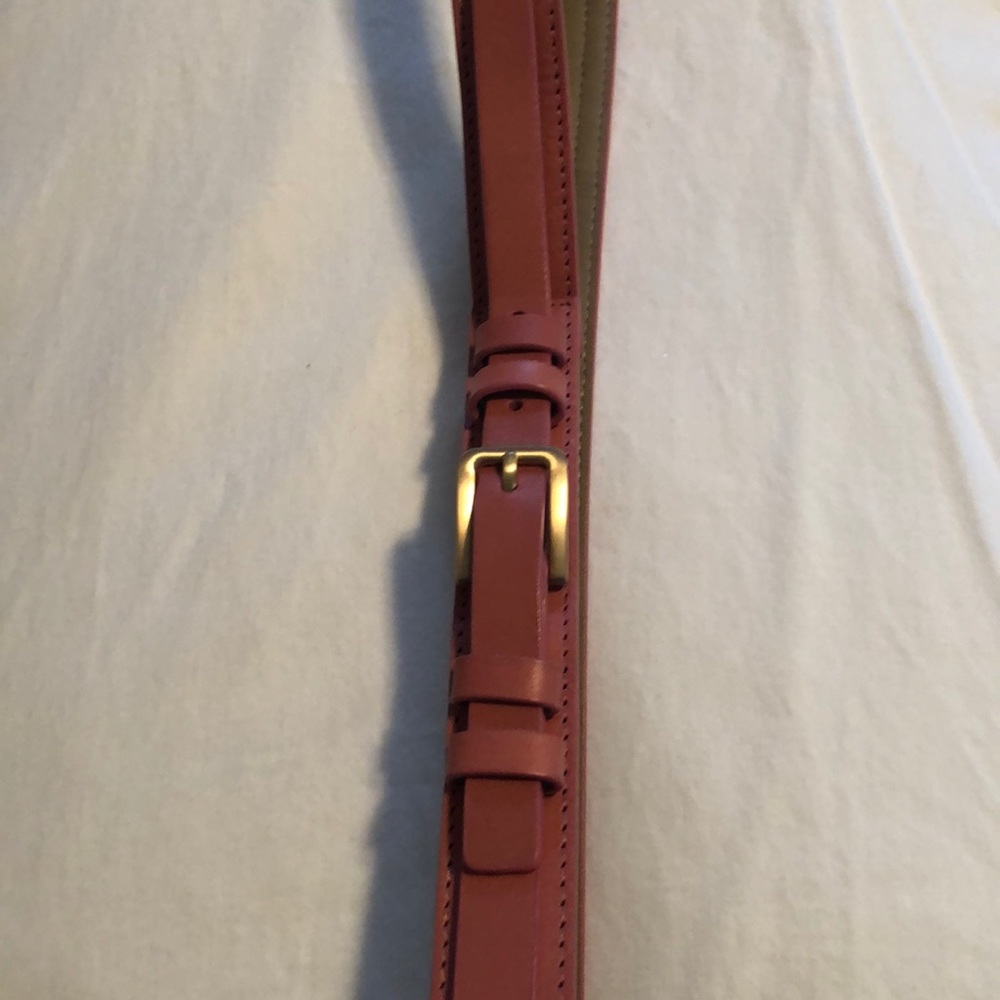 Pink leather belt